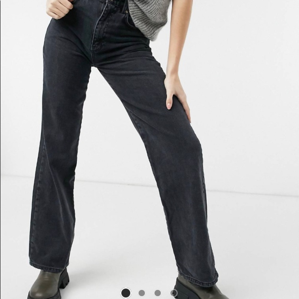 ASOS Stradivarius 90s dad jeans in black